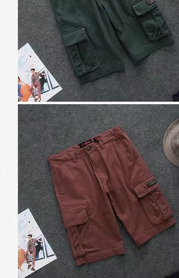 51SHOP Saber Giải phóng mặt bằng Quần áo bảo hộ nam Kích thước lớn Quần short năm điểm giản dị 141001 quần ngố nam