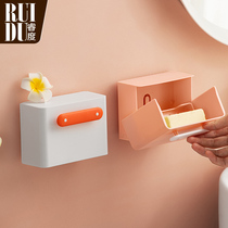 Soap case wall-mounted drain free of punch for home high face value Nordic toilet shelving shelf with soap box