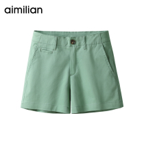 Amy Lovers Pure Cotton Shorts Women Summer New Outwear Loose Korean version Slim 100 Lap Straight Barrel Thin Casual Hot Pants