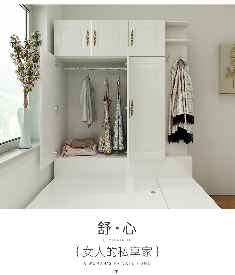 Một kệ sách giường kết hợp tatami hiện đại nhỏ gọn lưu trữ căn hộ nhỏ lưu trữ tủ châu Âu Giường cũi trẻ em tùy chỉnh của - Giường giường gấp gọn