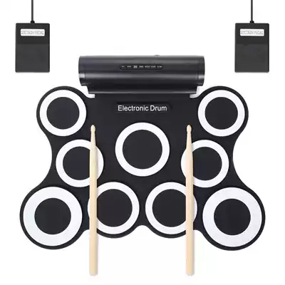 2020 9 Drums Convenient Hand Roll Electronic Drum Jazz Drums Playing Computer Games Percussion Instruments