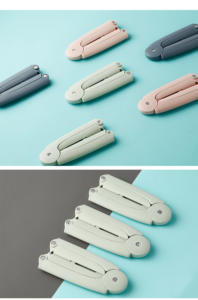 Porcelain color beauty multi - function magic hanger portable scalable travel on business travel folding household antiskid hangers