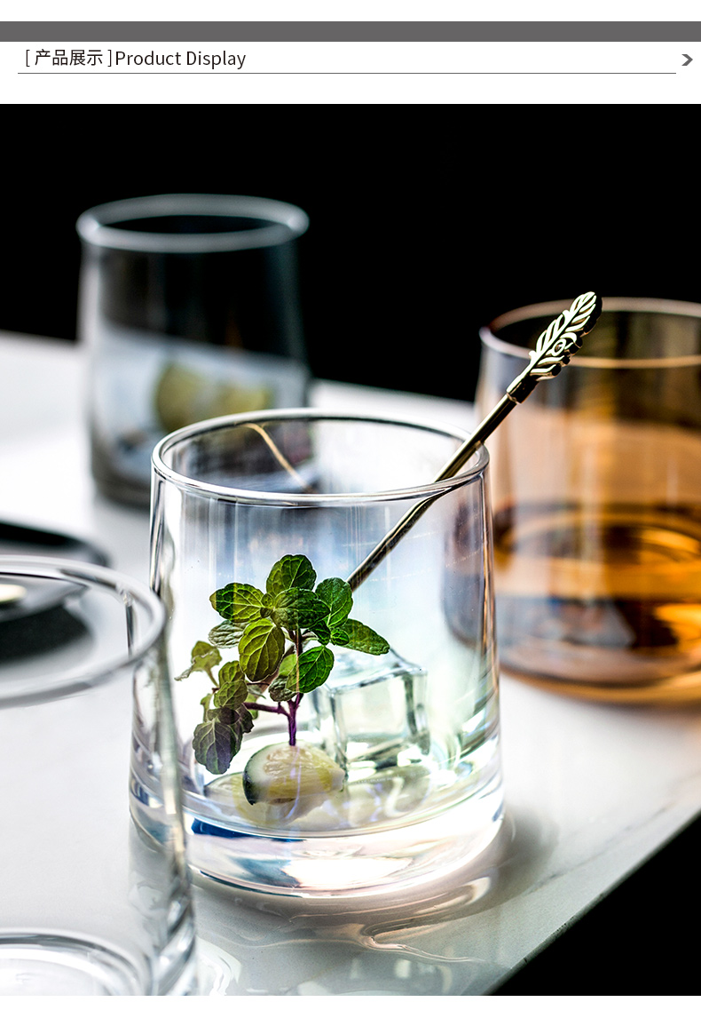 Porcelain color glass glass transparent of the see that ins Nordic household cold ultimately responds juice ultimately responds a cup of milk coffee cup