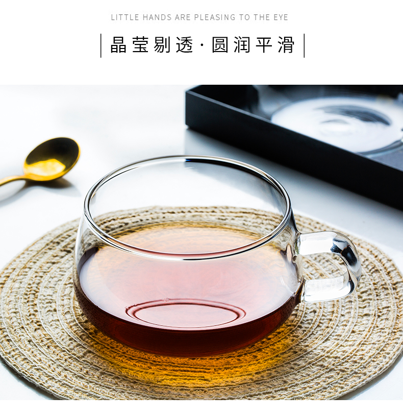 Porcelain color beauty heat - resistant double - layer transparent glass cup cup upset against the hot take small cups kungfu tea set