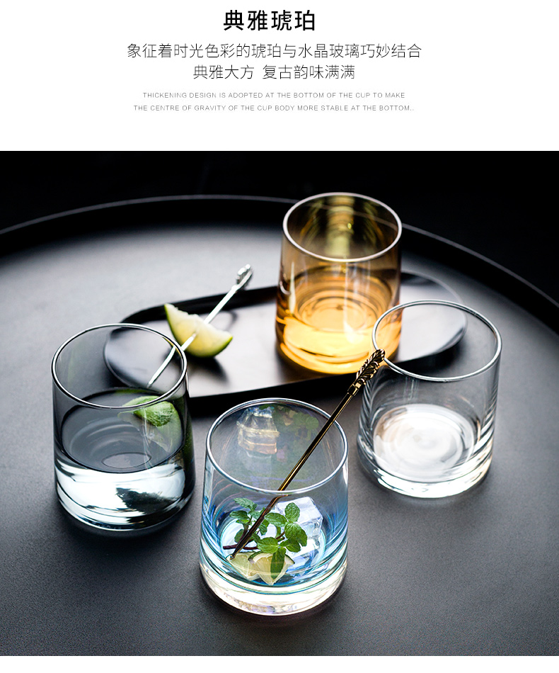 Porcelain color glass glass transparent of the see that ins Nordic household cold ultimately responds juice ultimately responds a cup of milk coffee cup