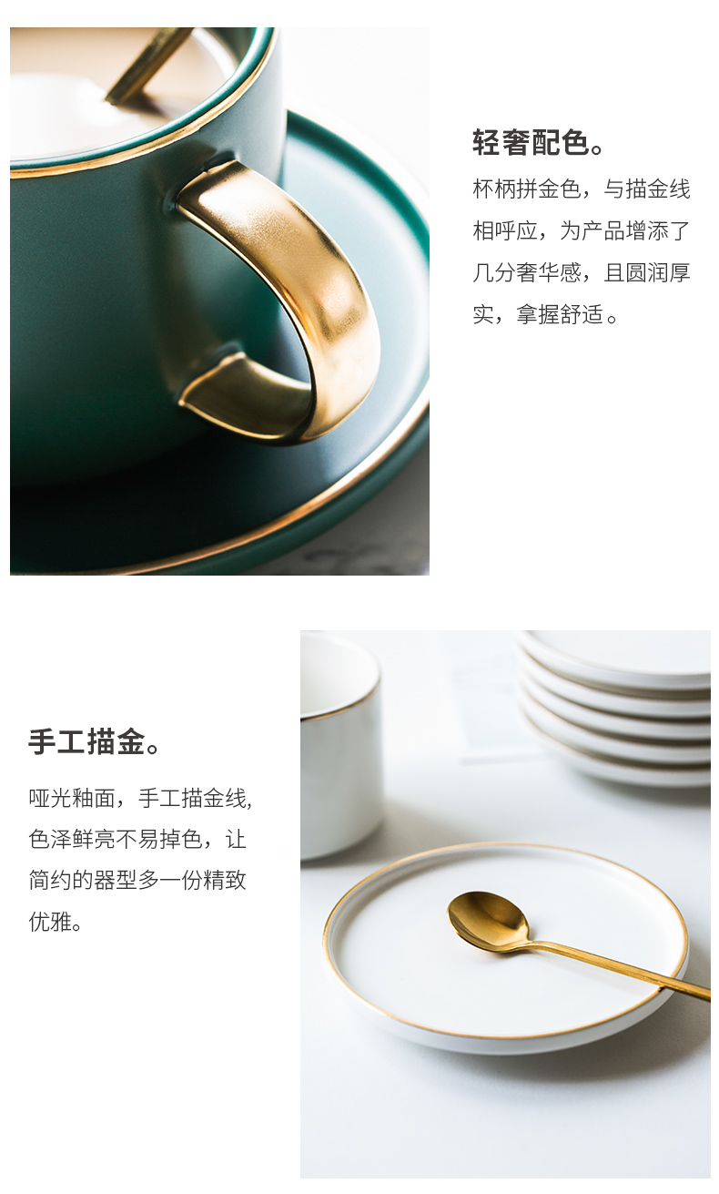 Porcelain color beautiful small European - style key-2 luxury see colour ceramic coffee cups and saucers suit creative contracted afternoon tea coffee equipment