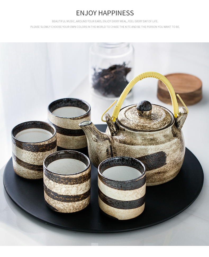 Porcelain color beauty creative ceramic teapot tea set girder teapot restoring ancient ways is cold cool tea kettle kettle