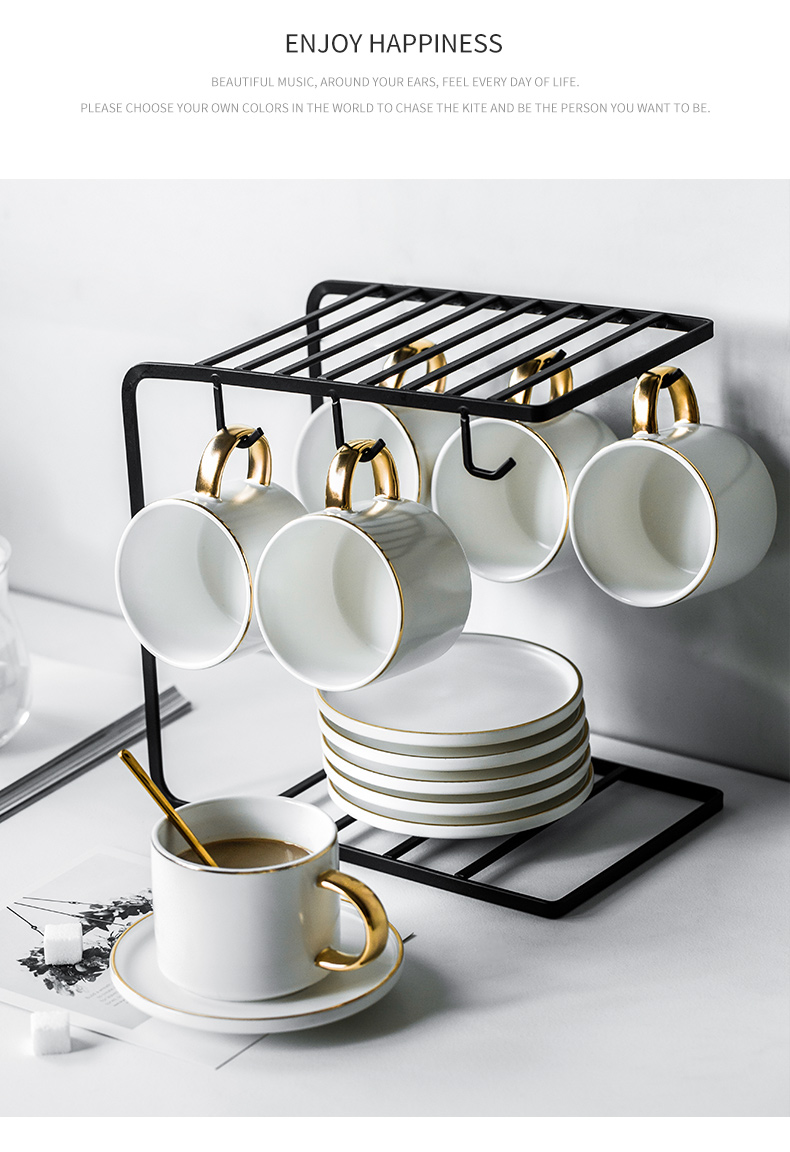 Porcelain color beautiful small European - style key-2 luxury see colour ceramic coffee cups and saucers suit creative contracted afternoon tea coffee equipment
