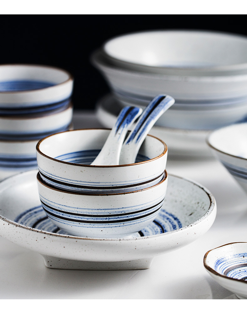 Porcelain color beauty of Japanese the qing xuan creative ceramic tableware household rice bowls rainbow such as bowl dish dish dish soup bowl of soup