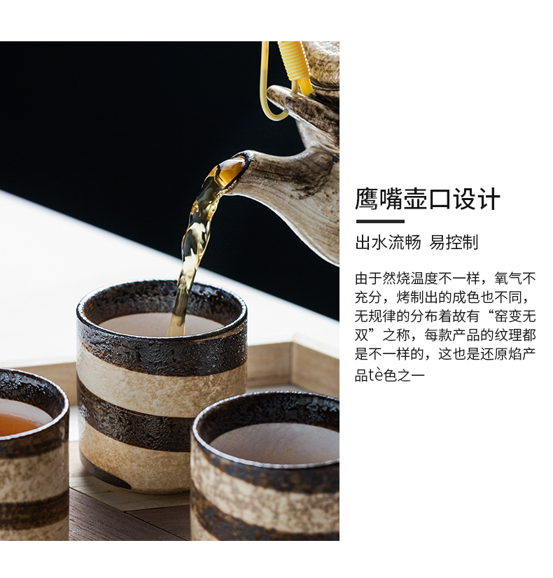 Porcelain color beauty creative ceramic teapot tea set girder teapot restoring ancient ways is cold cool tea kettle kettle
