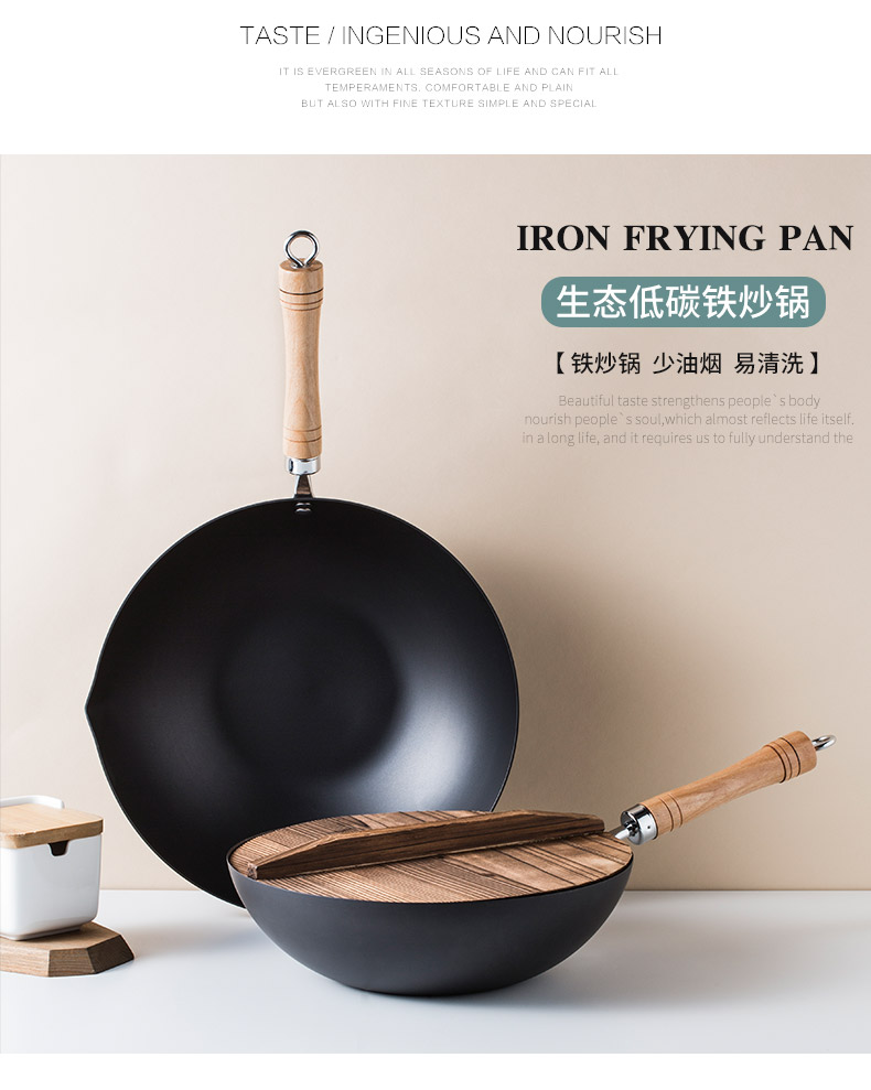 Porcelain color beauty old fry pan with coating POTS home cooking pot induction cooker gas buner for titanium