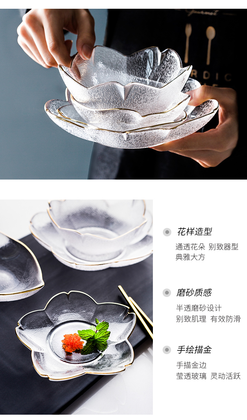 Porcelain color beauty snacks Japanese YingHuaBan glass small bowl of fruit sweet snack bowl bowl of vinegar sauce food flavor dishes