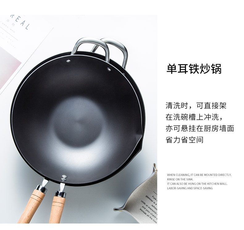 Porcelain color beauty old fry pan with coating POTS home cooking pot induction cooker gas buner for titanium