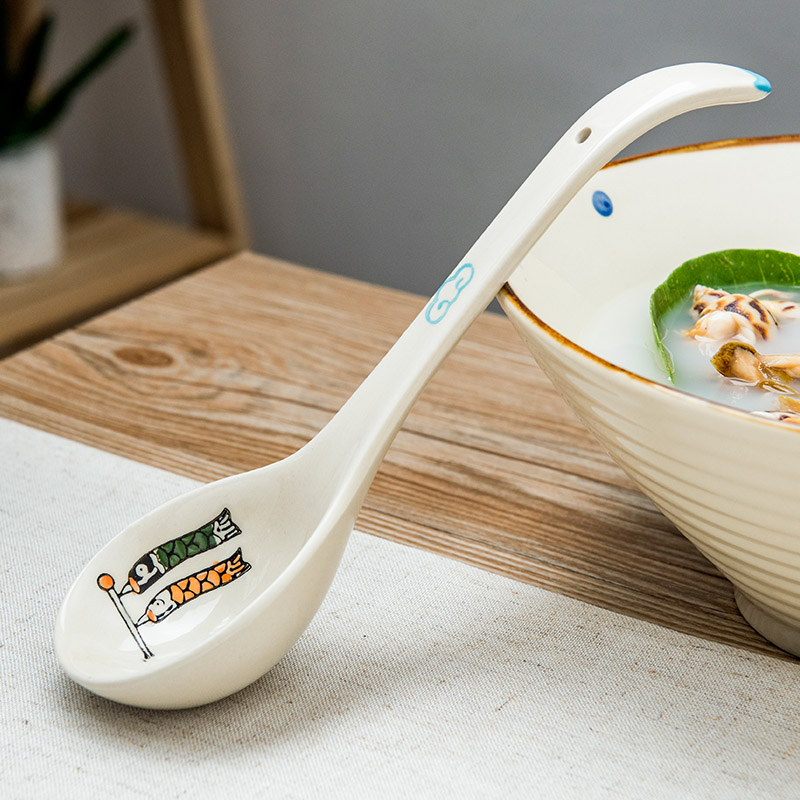 Japanese ceramics tablespoons ladles creativity tableware large spoon run home big spoon porridge run hot pot