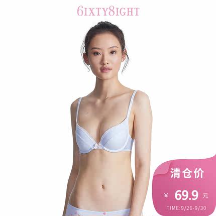 6IXTY8IGHT 68甜美可爱蕾丝少女简约薄女士文胸胸罩内衣女BR05216-tmall.com天猫