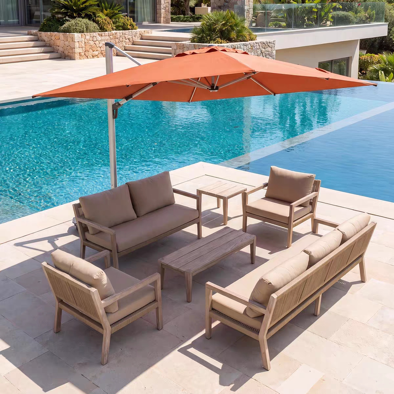 Outdoor Garden Balcony Side Column Umbrella, Homestay Villa Open-Air Leisure Roman Umbrella, Sunshade Umbrella, Square Sun Protection Patio Umbrella Outdoor Garden Balcony Side Column Umbrella, Homestay Villa Open-Air Leisure Roman Umbrella, Sunshade Umbrella, Square Sun Protection Patio Umbrella