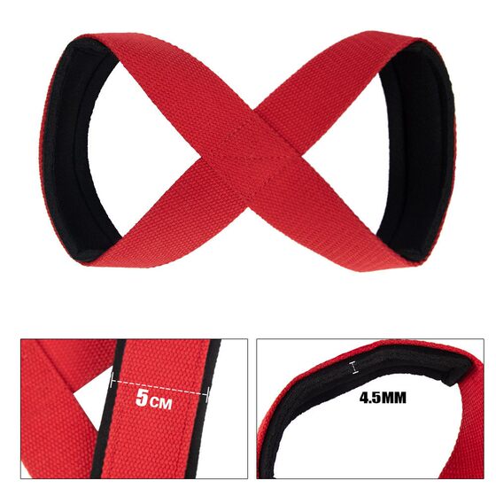 8-Figure 8-Figure Power-Assisted Belt Fitness Wristband Men's Squat Deadlift Non-Slip Training Gloves Grip Belt Powerlifting and Borrowing Force