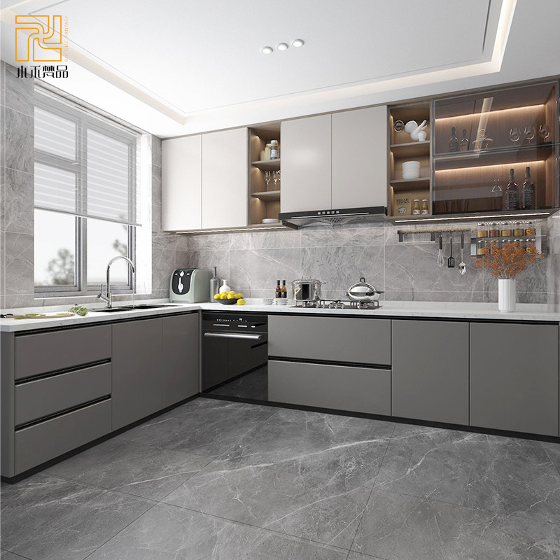 Wood and Van Sanskrit solid wood integral cabinets custom-made modern minimalist-integrated open overall kitchen set for rockboard Nakashima