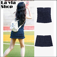 Корсаж 【la via】买手店frankies bikinis虞书欣同款波点抹胸短裙套装女
