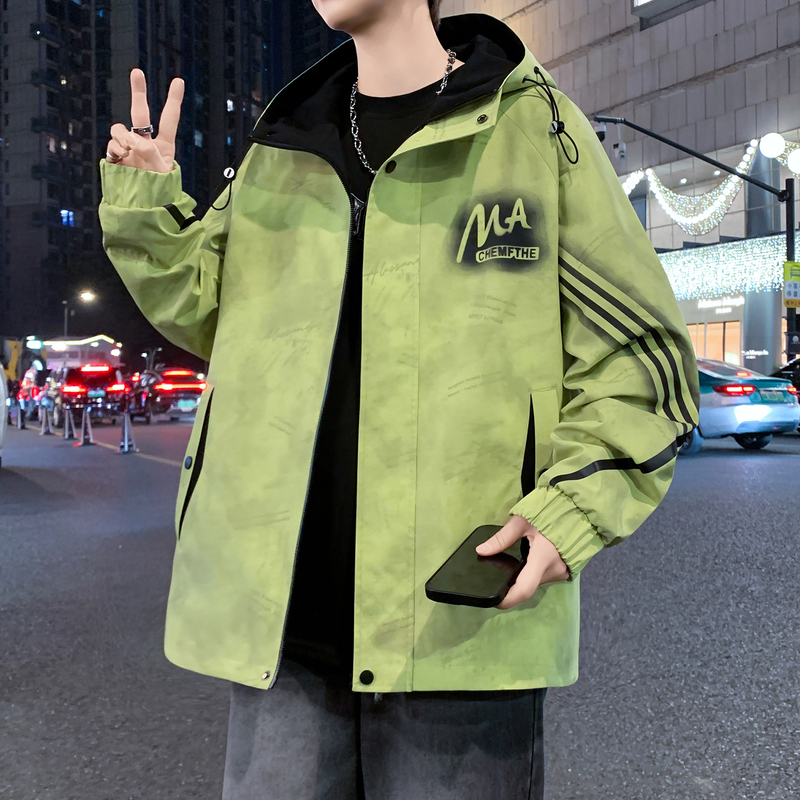 Spring and Autumn 2026 New Style Youth Casual Style Jacket for Junior and Senior High School Students, Boys' Hooded Cardigan