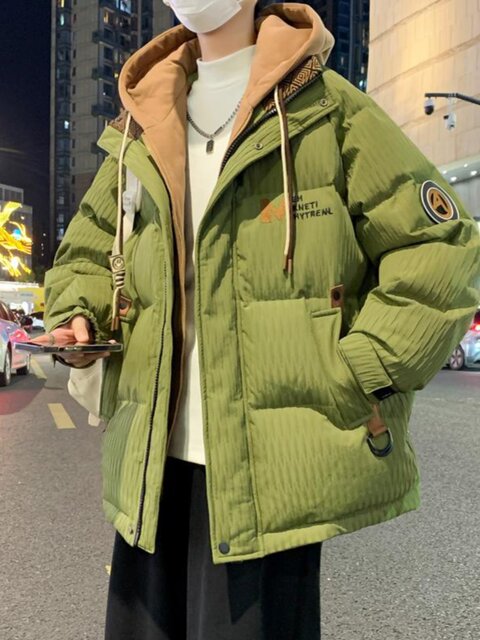White duck down jacket men's thickened winter 13-year-old teenagers loose 15-year-old students warm 12-year-old children's winter jacket
