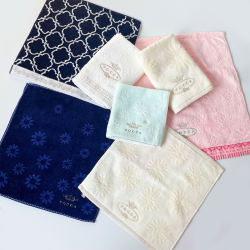 Exported to Japan Yuan Single T0*A Brand Crown Pure Cotton Embroidered Handkerchief Small Square Towel Face Towel Soft Absorbent Terry