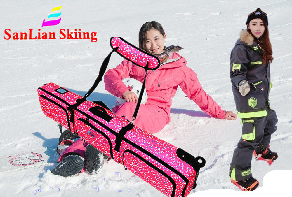 Snowboard bag Double board Snowboard Wheeled snowboard bag Double shoulder Ski backpack aircraft checked ski bag