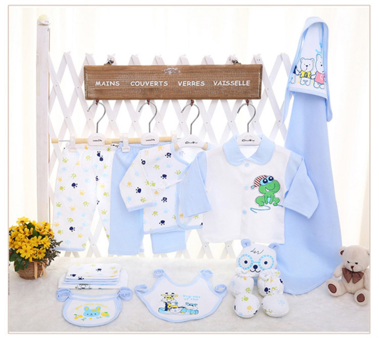 Bộ quà tặng cotton cho bé sơ sinh mùa thu 0-3 tháng 6 Quần áo xuân hè cho bé sơ sinh nam và nữ lễ rằm chuẩn bị đồ sơ sinh