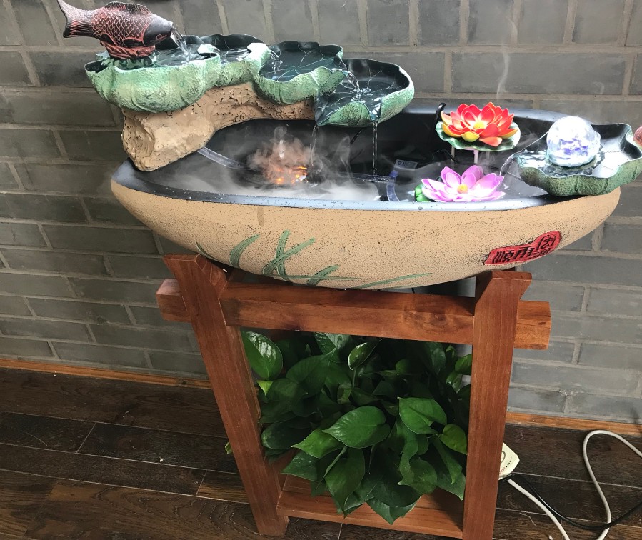 Feng shui wheel humidifying fish tank water decoration floorscape water transfer bead water atomizer creative entrance water pump
