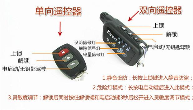 Điều khiển từ xa nhắc nhở âm thanh báo động khóa báo động xe tay ga 12 chiều - Báo động chống trộm xe máy giá khóa chống trộm xe máy