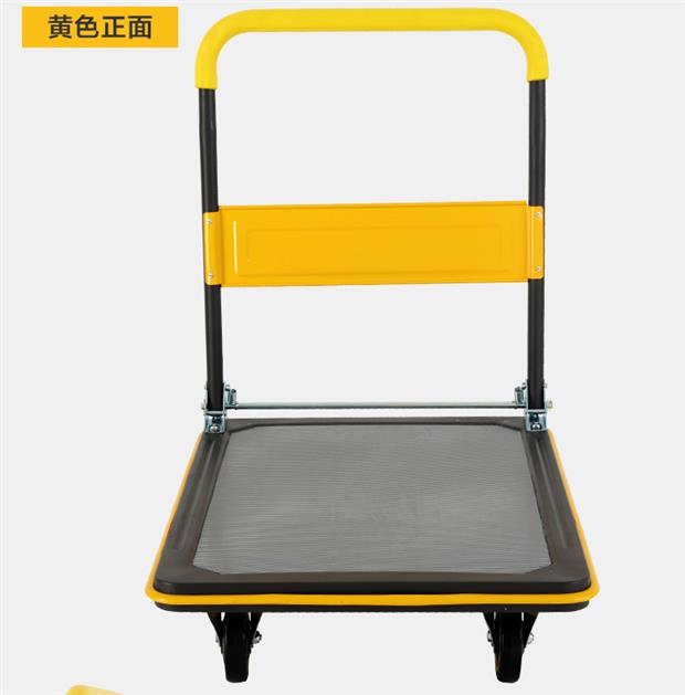 Can fold convenient handling treasure large-scale reinforced heavy-duty flat-panel trolley pull truck merchant ultra-simple board car labor-saving