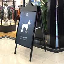 Double-sided poster board vertical floor folding door display Billboard kt iron outdoor display stand board frame sign