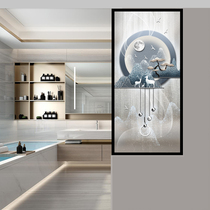 Light luxury simple modern glass partition living room decoration blocking the entrance hall half wall screen in the bathroom opposite the door