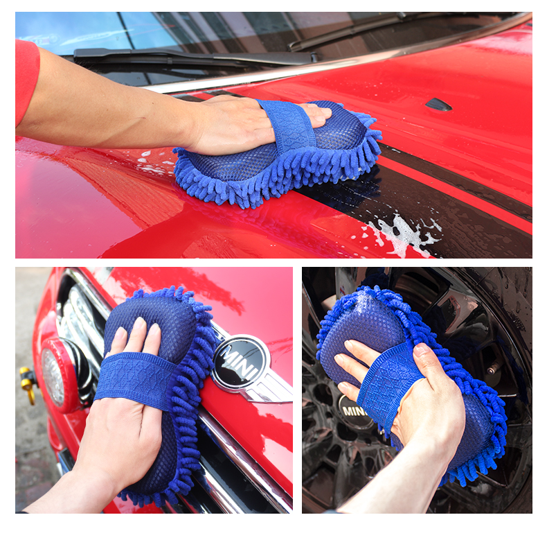 Rửa xe rửa san hô bọt biển chenille rửa xe găng tay vệ sinh xe hơi làm sạch dụng cụ làm đẹp chổi lau rửa xe ô tô