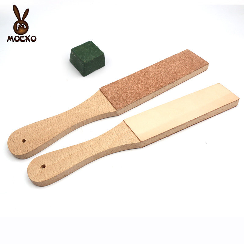 Handmade Leather Tool Diy Tool Bull Leather Deburring Sharpening Polished Slug Knife Board Sharpening Cream Bifacial Sharpening Board