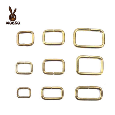 Handmade leather goods, leather pure copper bags, square buckles, hardware accessories, square rings, bag straps, connecting buckles, bag accessories
