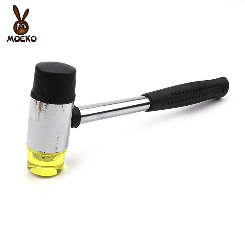 Leather diy tools Four-snap mounting steel pipe handle Solid mounting hammer Nylon hammer Rubber hammer Double-headed replaceable