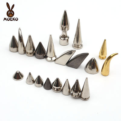 Handmade leather goods, small devil leather bells, shaping mold accessories, horn nails, punk sharp nails, bullet rivets, willow nails