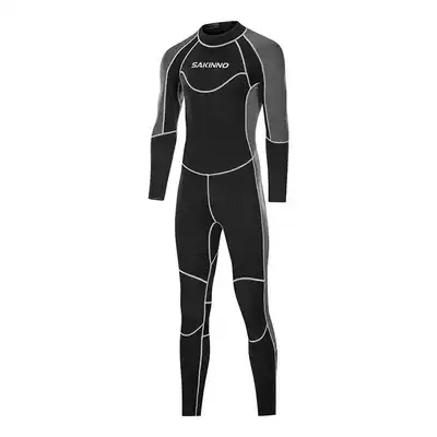 Large size 3mm one-piece diving suit men professional deep diving sunscreen surf suit men snorkeling cold wetsuit warm