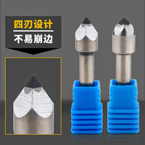 Four-edged PCD diamond stone carving knife marble granite tombstone carving small print CNC engraving machine tool