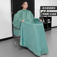 Рукава/павлино-синий/гладкий глянцевый шарф