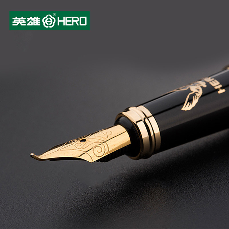 HERO Hero Pen 1078 Business office with adult men's pen ink pen students with practice words Hard pen Calligraphy Bend Sharp Elbow Beauty Work Pen Gift Box with pen gift giving gift
