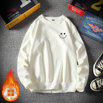 Tide brand sweater mens harbor wind loose ins coat Korean autumn and winter 2021 New bf couples plus velvet long sleeve