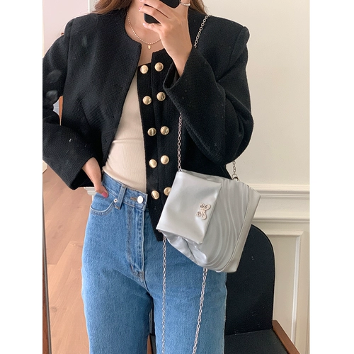 Небольшая дизайнерская цепь, рюкзак, серебряная сумка через плечо, изысканный стиль