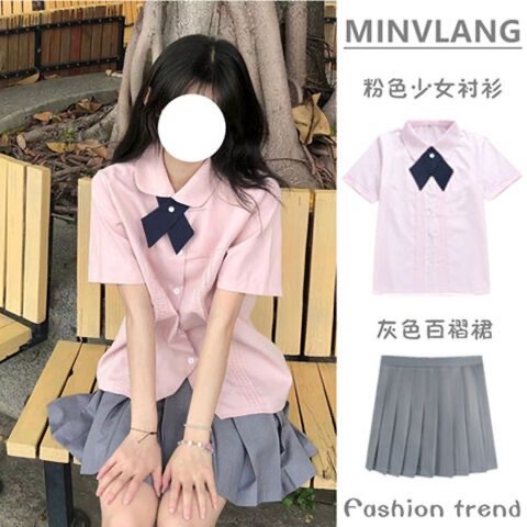 2025 Summer New Style Preppy Suit Short-Sleeved Jk Shirt Pleated Skirt Short Skirt Jk Uniform Two-Piece Set for Women Summer