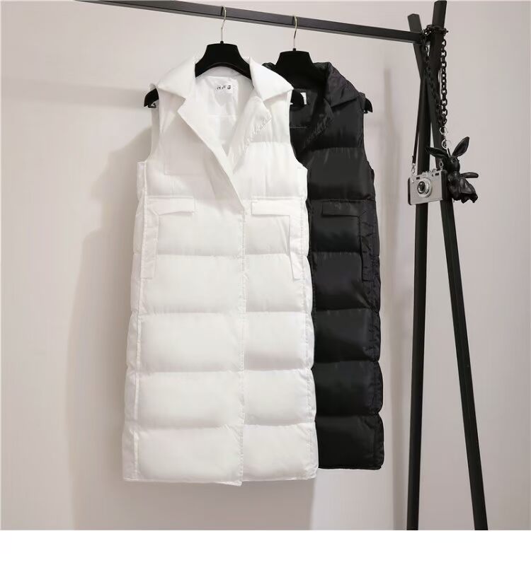 Áo vest nữ cotton dài phần thu đông 2018 phiên bản Hàn Quốc mới của áo khoác mỏng giảm béo dày áo vest vest thiết kế thời trang nữ