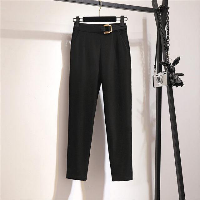 2023 Spring and Summer New Pants Loose Overalls Nine-point Pants Small Feet Carrot Pants High Waist Harem Pants Suit Pants Women