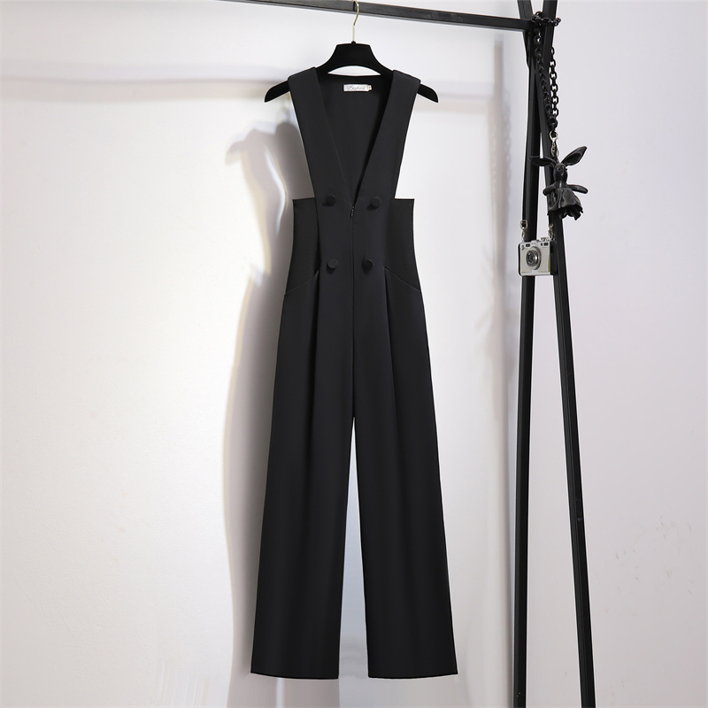 High-End Overalls for Women, Spring/Summer 2026 New Design, Waist-Cinching, Slimming, High-Waisted, Wide-Leg Suit Pants, Jumpsuit