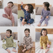 Cô gái Pyjama hai mảnh bộ của mùa xuân và mùa thu mùa thu childrens quần nhà quần áo dài tay bộ đồ lót boy bông.