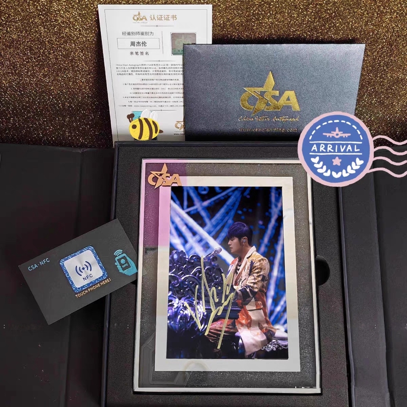 Authentic Jay Chou Autographed Photo Merchandise Official Genuine Csa Certified Celebrity Replica Card